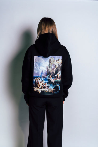 Embroided Hoodie - Black