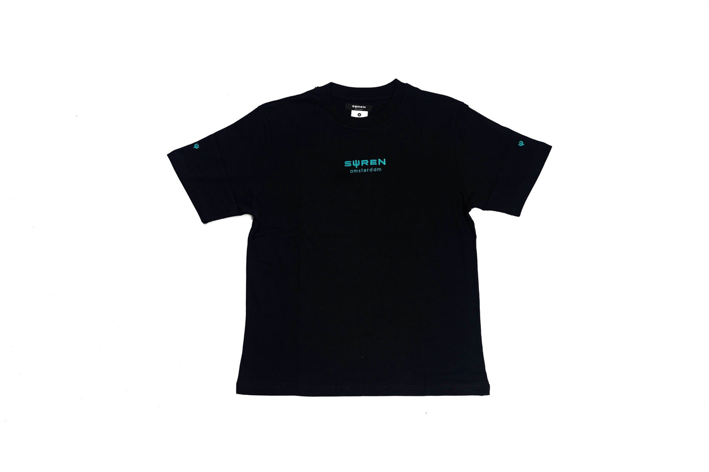 Embroidered Shirt With Backpiece - Black/Teal